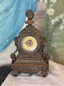 Antique Continental Figural Mantel Clock | Bust of A Woman | C. 1900 - Picture 1 of 7