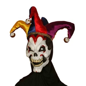 Wicked Evil Jester Adult Costume Mask - Picture 1 of 4