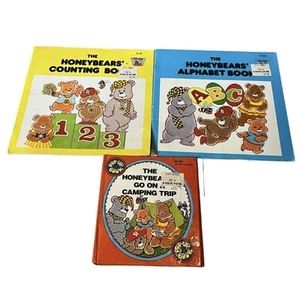 Lot Of 3 VTG The Honeybears Books Alphabet, Counting Go On A Camping Trip Pop Up - Picture 1 of 13