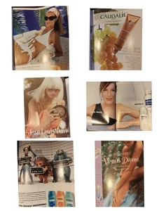 Vtg French Ads Estee Lauder Cosmetic Venus Razor Nivea Caudalie Sunsilk Lot - Picture 1 of 5