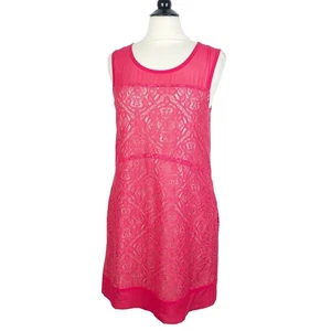 NEW Marc By Marc Jacobs Sleeveless Lace Dress in Fiery Fuschia Women's Size M - Picture 1 of 7
