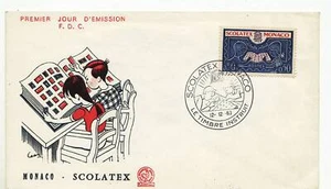 9888 FDC MONACO SCOLATEX - Picture 1 of 2