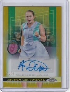 2024 TOPPS CHROME TENNIS SIGNATURE GOLD REFRACTOR AUTO JELENA OSTAPENKO 41/50 - Picture 1 of 1