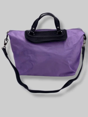 $100 Neiman Marcus женщин фиолетовый молнии застежки двойной ручки через плечо сумка с короткими ручками - Изображение 1 из 3