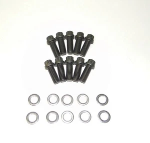 Pontiac 400 - 455 12 Point Black Oxide Grade 8 Intake Manifold Bolt Kit NEW - Bild 1 von 2