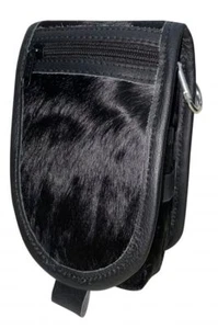 Showman Black Hair-On Cowhide Cell Phone/Accessory Case - Picture 1 of 1