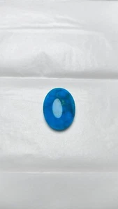 Genuine Kingman Turquoise (Double Buff) 18 X 13 X 4.5 MM Oval 7.15 CT - Picture 1 of 4