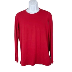 Patagonia Daily Capilene Baselayer Red Long Sleeve Stretch Tee Men Large Outdoor - Picture 1 of 12