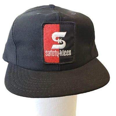 Gorra gorra vintage de seguridad Kleen Patch Trucker Snapback negra reciclada hecha en EE. UU. Foto 1 de 4