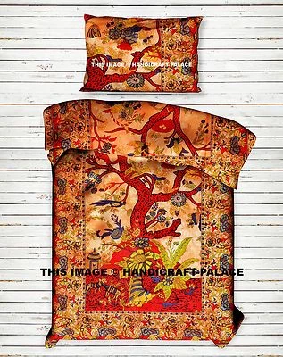 Mandala Tree of LIfe Bedding Tapestry Indian Cotton Wall Hanging Boho Bed Sheet - Image 1 of 2