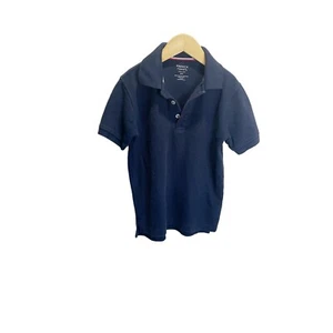French Toast Girls' Picot Collar Polo Navy Blue M 8 Short Sleeved - Picture 1 of 4