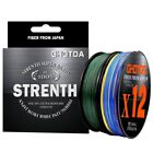 Braided Fishing Line 300m 100m 12 Strands Multifilament 25-92lb Fishing Wire New