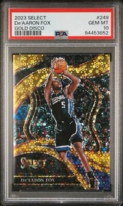 De’Aaron Fox 2023-24 Panini Select Gold Disco Prizm 10/10 PSA 10! Kings, Pop 2 - Picture 1 of 2