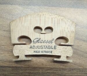 Quality Glaesel Self Adjusting Maple Violin Bridge, 4/4 size. Made in France,