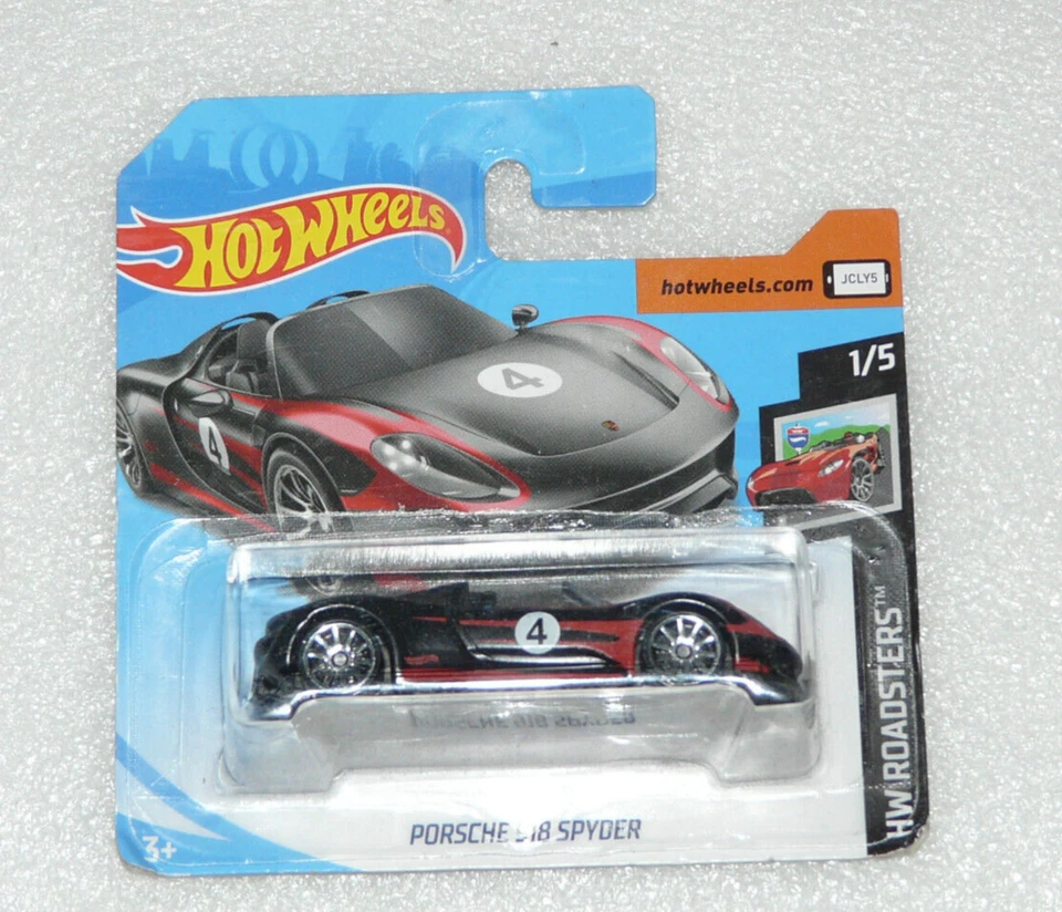 NUEVO HOT WHEELS PORSCHE 918 SPYDER NEGRO ROJO TARJETA CORTA 94/250 Foto 1 de 1