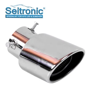 1X Auspuffblende aus Edelstahl für Citroën C3 Bj. 2002-2009, Endrohr Seitronic® - Bild 1 von 2