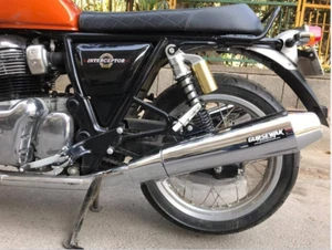Gursewak Big Shot Exhaust Pair SS Chrome Finish for RE Intercepter GT 650 - Picture 1 of 4