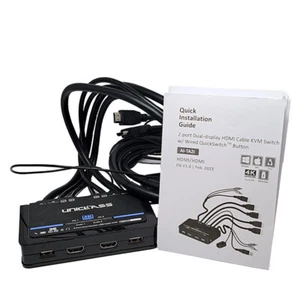 Uniclass 2-Port Dual-Monitor HDMI KVM-Switch 4K mit Matrix-Funktion - Bild 1 von 3