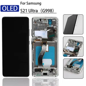 Conjunto de pantalla fija OLED LCD de pantalla pequeña de EE. UU. para Samsung Galaxy S21 Ultra G998 - Imagen 1 de 9