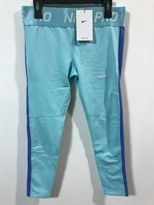 Nike Pro Warm Dri-FIT Big Kids' Girls Size M(+) World Indigo Training Leggings - Picture 1 of 6