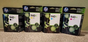 Set of 4 Genuine HP 940XL C4907AN, C4908AN, C4909AN, C4906AN Ink Sealed expired - Picture 1 of 5