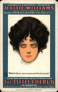 Theater Hattie Williams - THE LITTLE CHERUB Strobridge Litho Co. Original Vintage - Bild 1 von 2