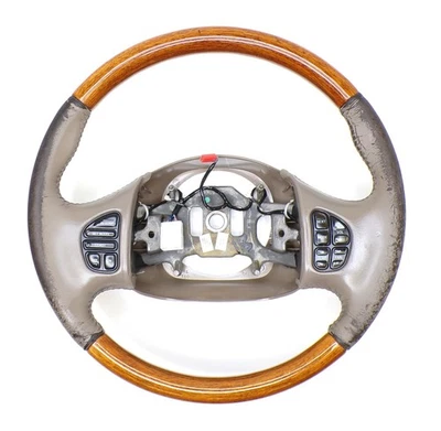 Volante audio Ford 99-07 Excursion F250 Navigator cuero envuelto en madera Foto 1 de 4
