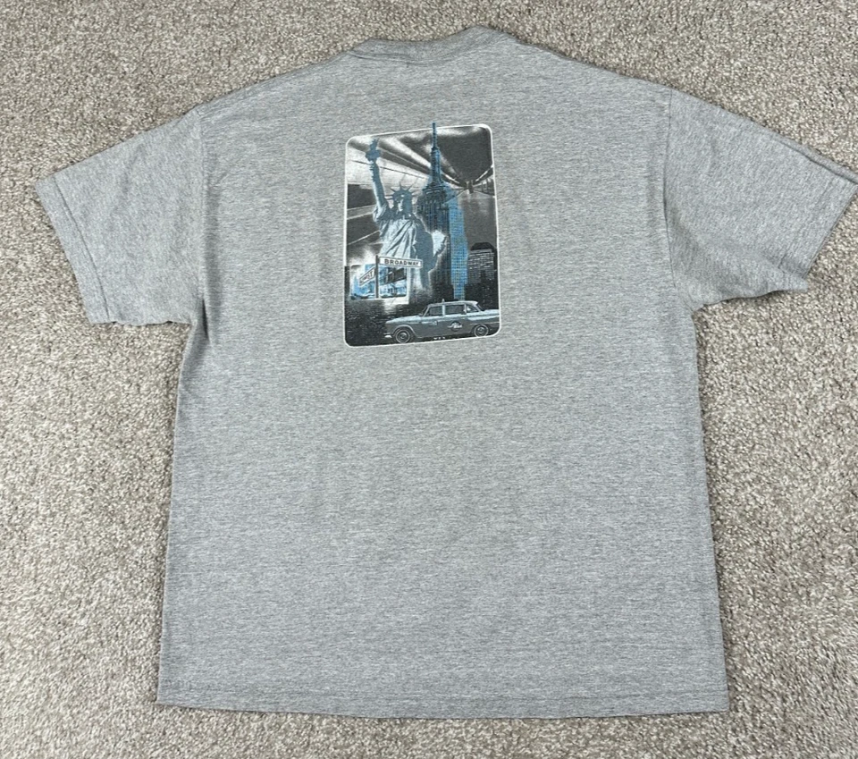 Camisa ESPN De Colección Para Hombres Extra Grande Gris Manga Corta New York City Skyline Años 90 Y2K Foto 1 de 4