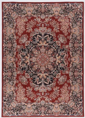 Linon Eclipse Martin Woven Polyester 3'3"x 5' Rug in Red - Image 1 of 4