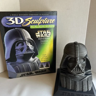 Rompecabezas de escultura 3D Star Wars Darth Vader 1997 Milton Bradley completo Foto 1 de 4
