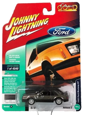 2018 Johnny Lightning * 经典金色 2B* 白镴 1982 福特野马 GT JLCG014-1 — 第 1/2 张图片