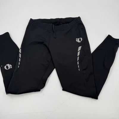 Meia-calça feminina Pearl Izumi Select ciclismo corrida preta logotipo reflexivo grande - Imagem 1 de 4