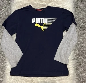 Navy & Gray Layered Long Sleeve Size:XL fit L - Picture 1 of 1