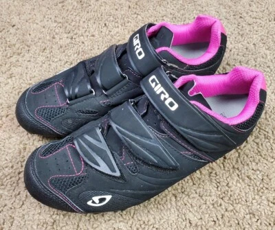 Giro Riela Road Shoes Women's 7.5 Black Pink MTB Mountain Bike Indoor Cycling - Image 1 of 4