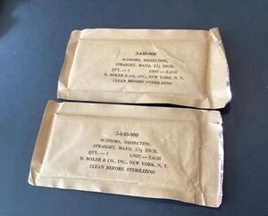 2 NOS SEALED WWII KOREA Boker Dissecting Scissors 3-640-900 Straight Mayo 5 1/2” - Picture 1 of 3