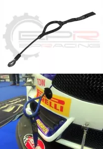 TRS Black Wire Tow Eye Loop/Strap (MSA compliant) for Nissan 180sx 200sx Skyline - Picture 1 of 2