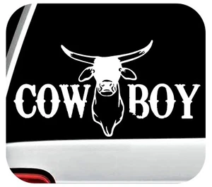 Cowboy Decal Sticker for Truck SUV Trailer Window Bull Riding 11.0 INCH B1073 - Picture 1 of 5