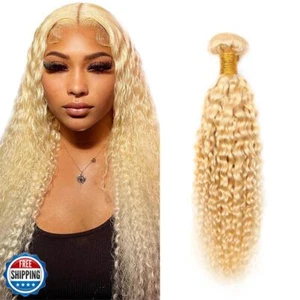 613 Curly Bundles Human Hair Blonde Bundles Peruvian Unprocessed Virgin Hair - Picture 1 of 5