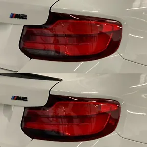 2017 - 2021 BMW M2 228i 240i 2 Series LCI Reverse Light Tint Overlay SMOKE - Picture 1 of 5