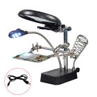 Adjustable HD Magnifier Lamp Reading Metal with 5 LED Lighting Carving Lamp