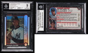 1999 Bowman Chrome International Refractor /100 Derek Jeter #290 BGS 9 MINT HOF