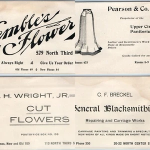 x4 LOT um 1900 Marshalltown Iowa Werbung Druck Werbung Breckel Kemble Pearson C55 - Bild 1 von 9