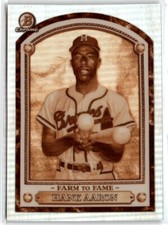 2020 Bowman Chrome #FTF-HA Hank Aaron Farm to Fame