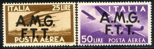 Trieste A 1947 Serie Democratica P.A. n. 5/6 ** (l536) - Picture 1 of 1