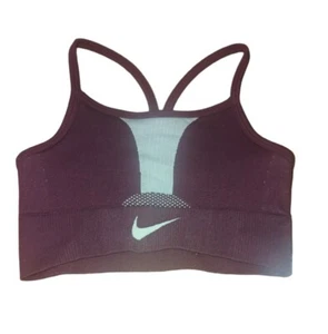 NWT Nike Maroon Girls DD7958-681 KIDS TRAINING Sports Bra Size Medium New - Picture 1 of 4