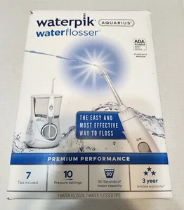 Waterpik Aquarius Water Flosser Tutore Denti 10 Impostazioni 7 Punte Bianco WP-660 - Foto 1 di 24