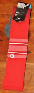 Stance baseball socks MEN'S medium 6-8.5 NEW WITH TAGS red & white MLB authentic