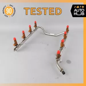 01-06 Mercedes R230 SL500 S500 E500 Fuel Injection Rail Line w/ Injectors OEM - Picture 1 of 12