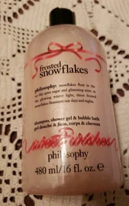 Philosophy Frosted Snow Flakes Shampoo Shower Gel & Bubble Bath 16 oz - Picture 1 of 5