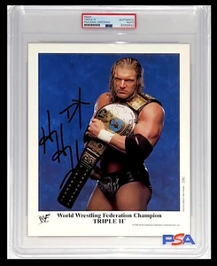 FOTO PROMOCIONAL ORIGINAL FIRMADA 8X10 WWE TRIPLE H P-586 ENCAPSULADA POR PSA CERTIFICADO DE AUTENTICIDAD DX - Imagen 1 de 3